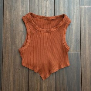 Brown Crop Top
